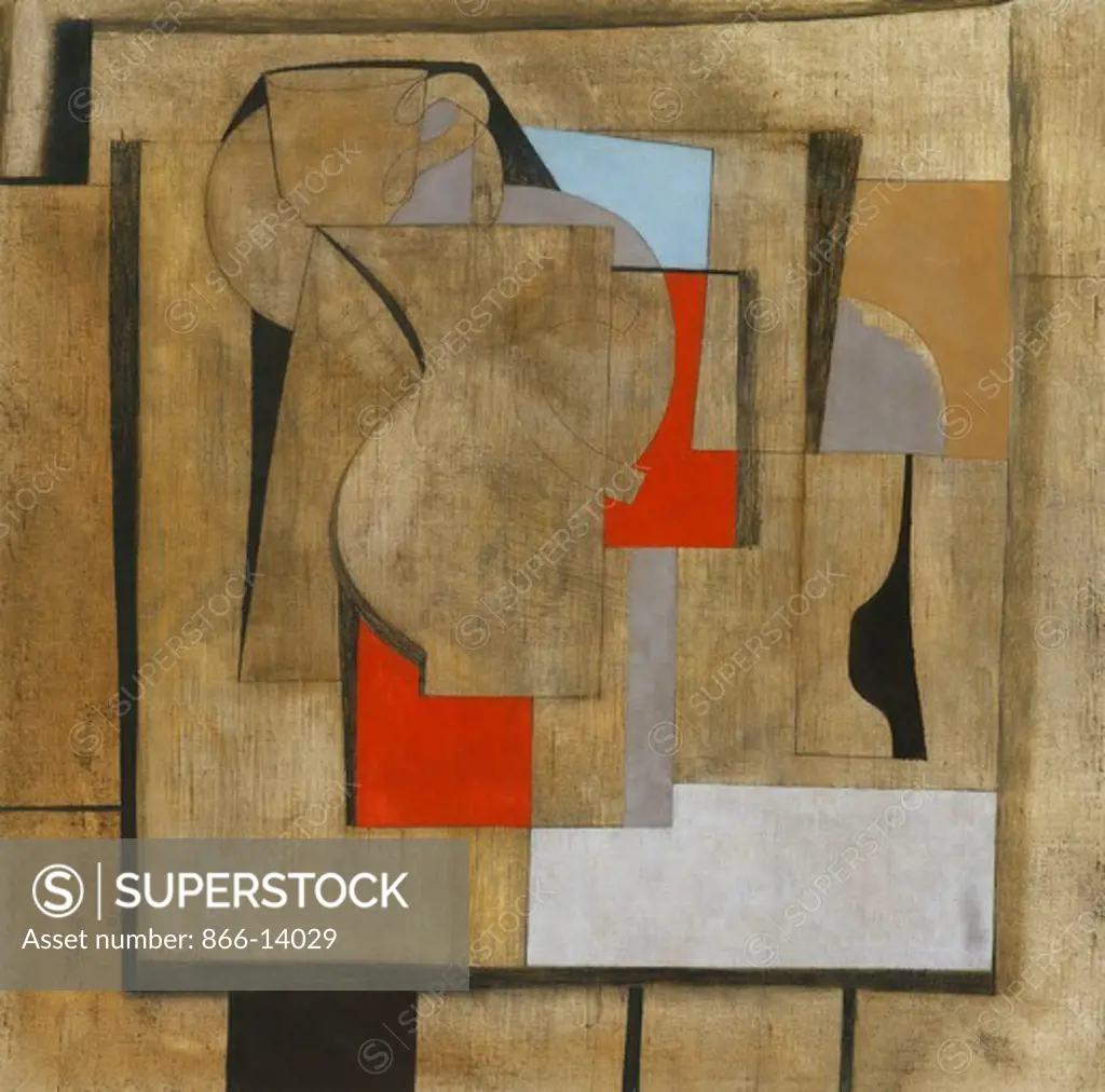 Still Life. Ben Nicholson (1894-1982). Oil and pencil on canvas. Painted in 1946. 59.1 x 59.1cm.