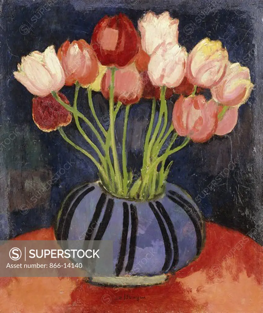 Tulipes. Kees van Dongen (1877-1968). Oil on canvas. Painted c. 1906-1908. 68 x 57cm