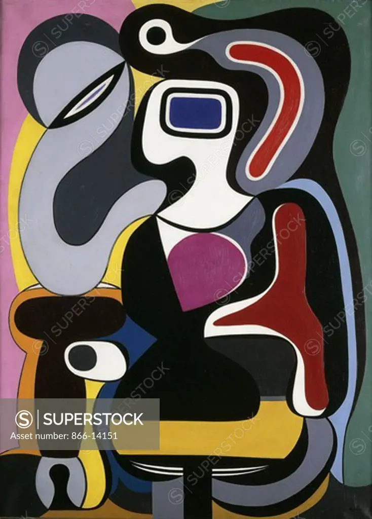 Composition. Auguste Herbin (1882-1960). Oil on canvas. Painted in 1928. 100 x 73cm