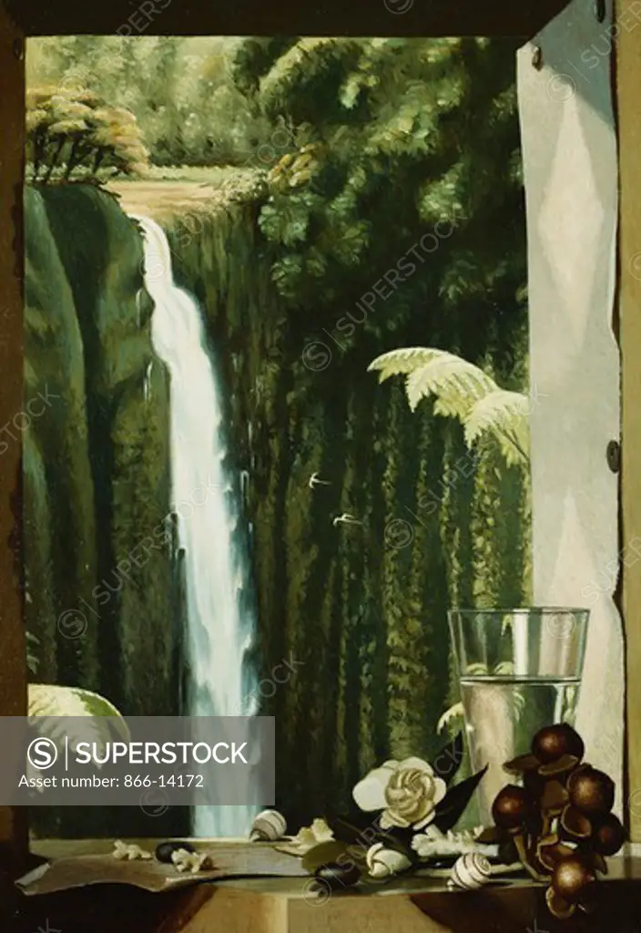 Akaka Waterfall, Hawaii. Pierre Roy (1880-1950). Oil on canvas. Painted between 1925 and 1930. 46 x 32.5cm