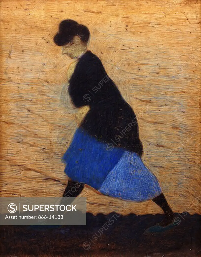 The Fisherman's Wife; La Femme du Pecheur - De Vissersvrouw. Leon Spilliaert (1881-1946). Pastel, coloured crayon and black wash on paper. Signed and dated 1913. 88 x 71cm.