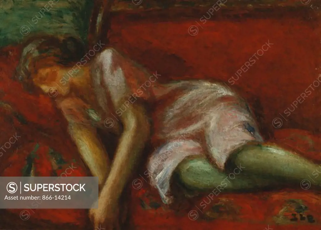 Sleeping Woman; Femme Endormie. Georges d'Espagnat (1870-1950). Oil on canvas. 65 x 92cm.