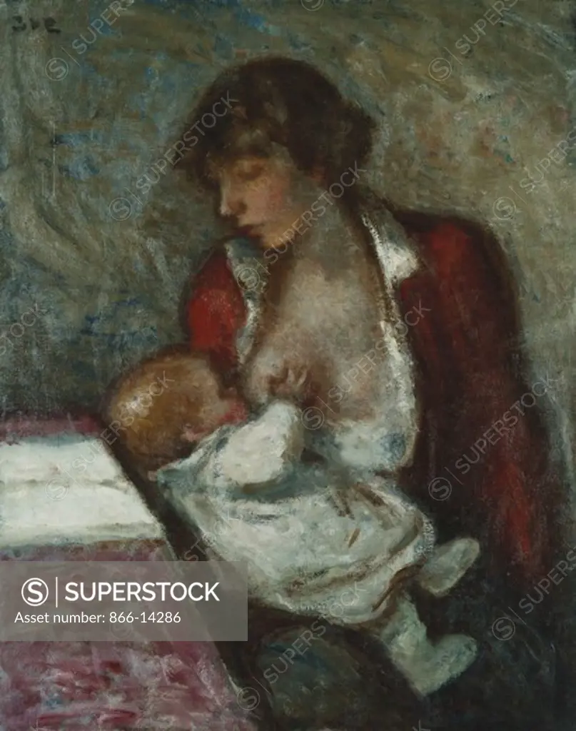 Motherhood; Maternite. Georges d'Espagnat (1870-1950). Oil on canvas. 92 x 73cm.