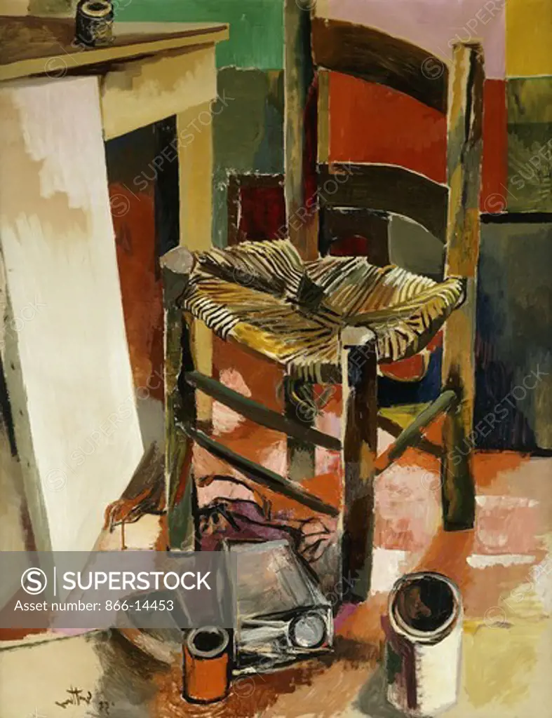 The Chair; La Sedia. Renato Guttuso (1912-1987). Oil on canvas.  Signed and dated 1956. 115 x 90cm