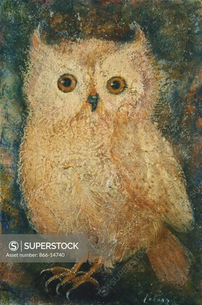 Owl; Le Hibou. Leonor Fini (1908-1996). Oil on board. 23.7 x 16cm.