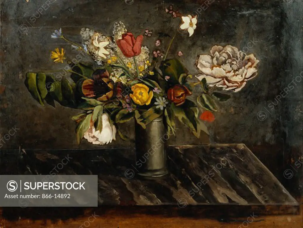 Le Bouquet de Fleurs. Balthus (Balthasar Klossowski de Rola), (1908-2001). Oil on board. Painted in 1941. 73 x 92cm.