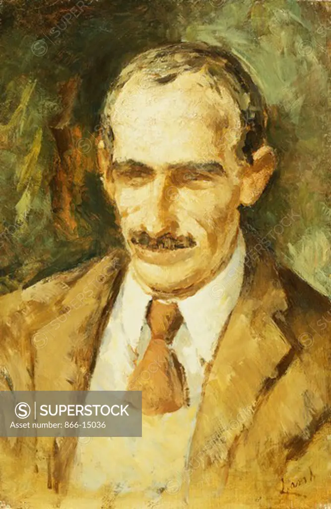 Portrait of Maynard Keynes. Henry Lamb (1893-1960). Oil on canvas. 44.5 x 29cm. The sitter is the economist and political advisor, John Maynard Keynes (1883-1946).