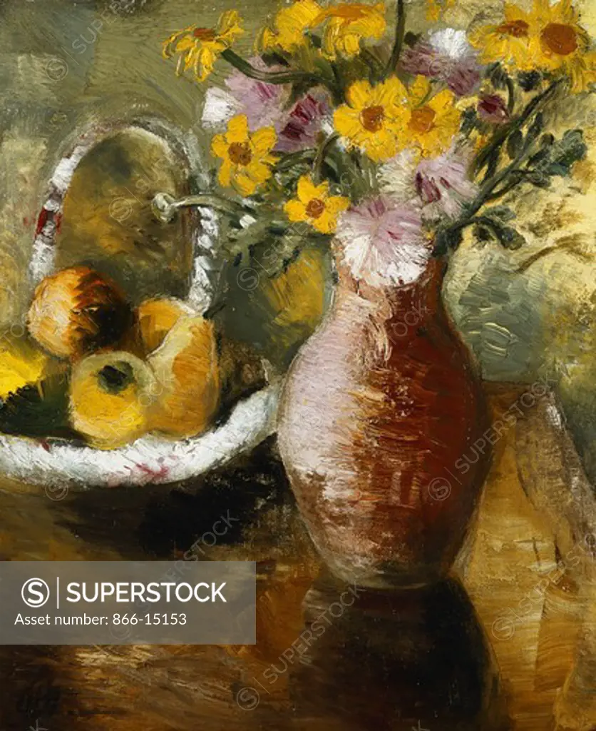 Summer Flowers in a Vase. Paul Nash (1889-1946). Oil on canvas laid on board. 41 x 33cm