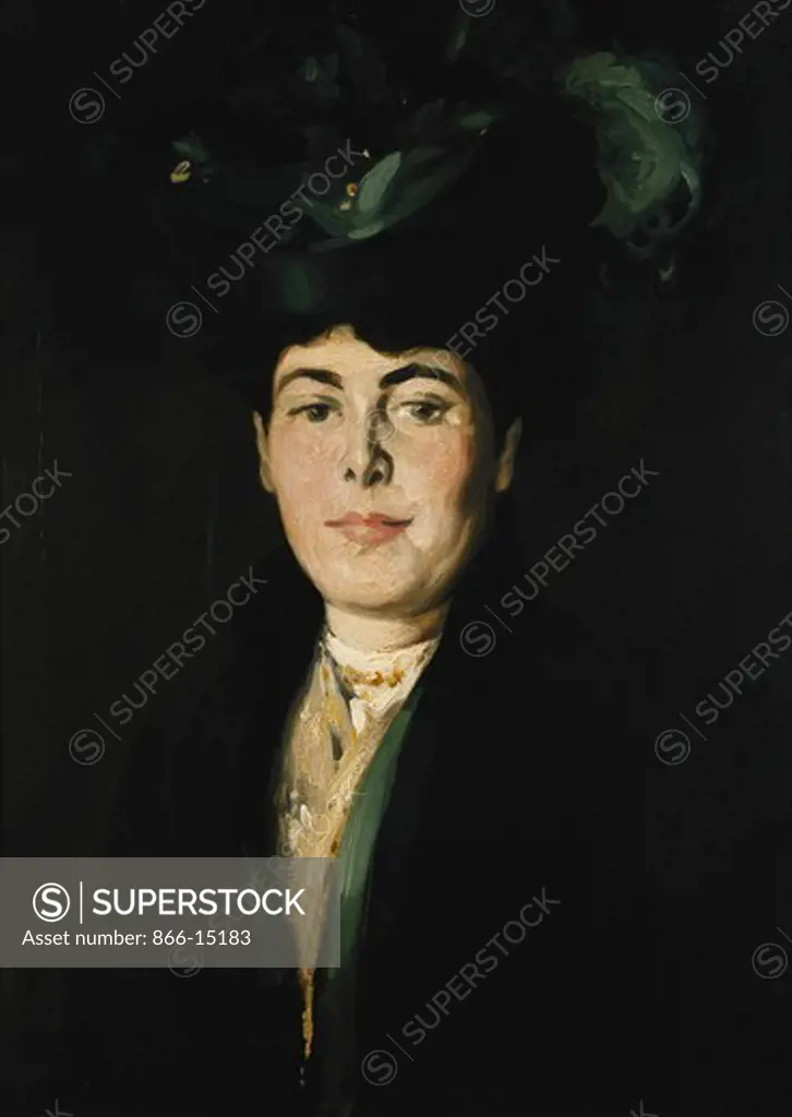 A Portrait of Miss Anna MacDonald. John Duncan Fergusson (1874-1961). Oil on canvas. Painted circa 1902. 72.3 x 53.3cm