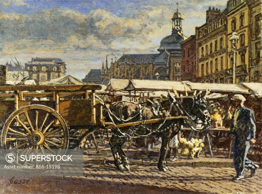 The Market Place, Dieppe. Laura Sylvia Gosse (1881-1968). Oil on canvas. 76 x 102cm