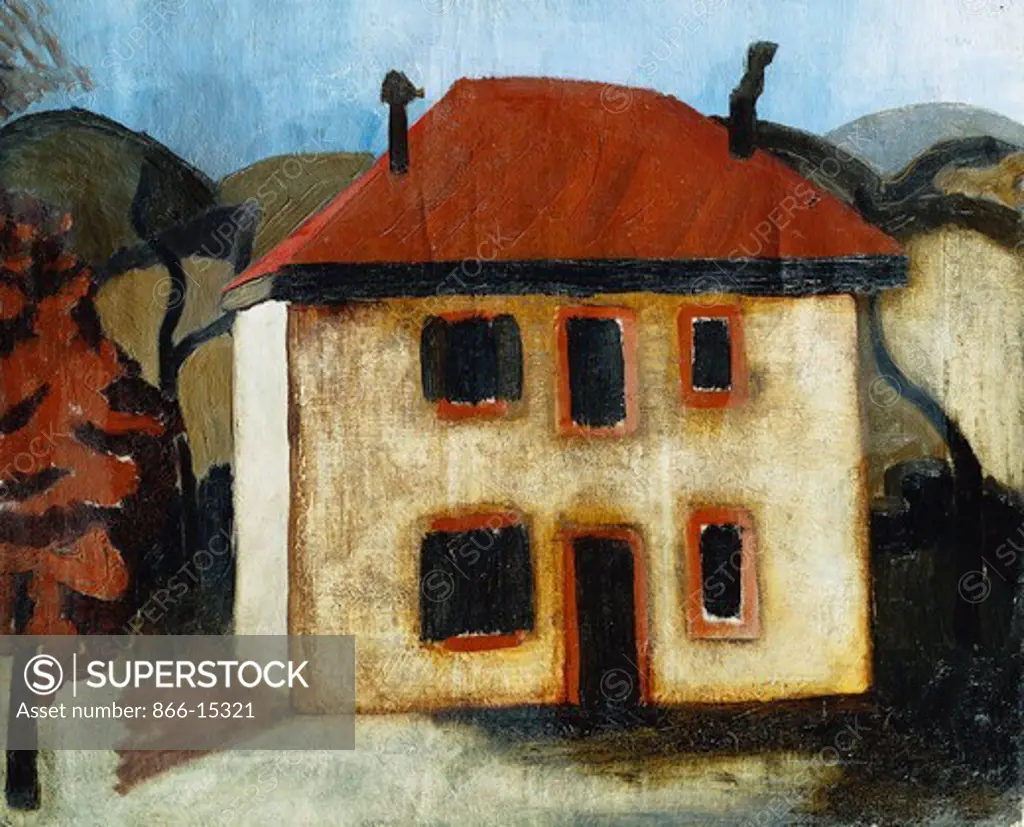 House, Castagnola. Ben Nicholson (1884-1982). Oil on canvas laid over board. 46 x 55.3cm