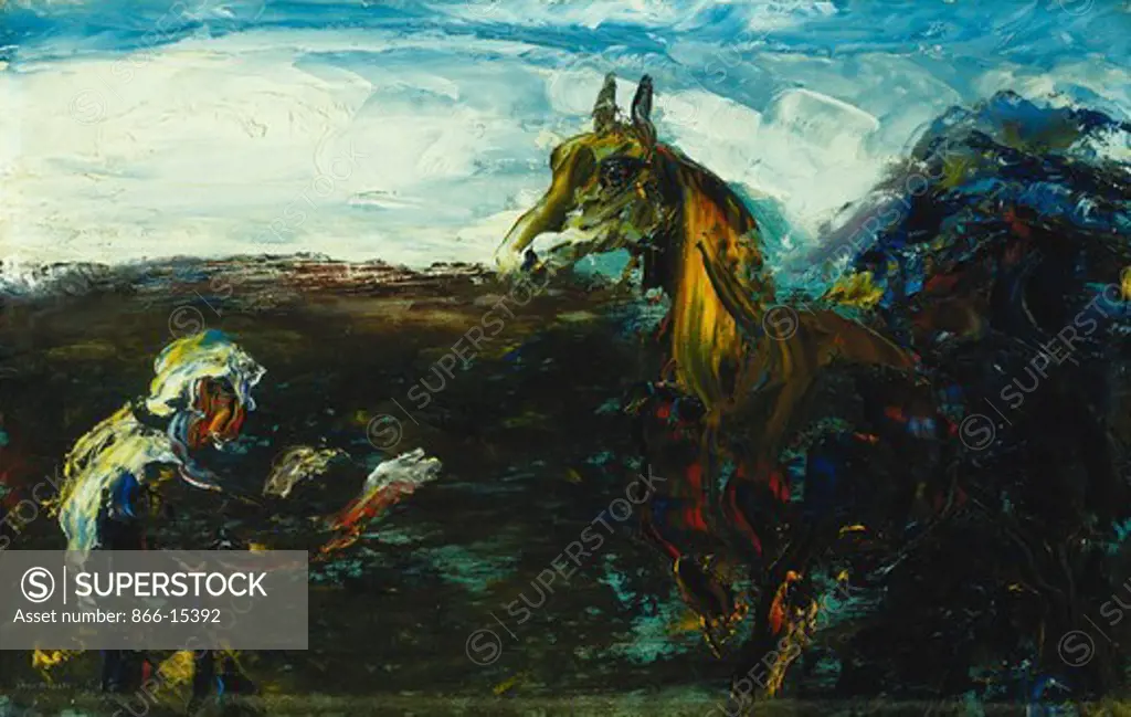 Come. Jack Butler Yeats (1871-1957). Oil on board. Painted circa 1950. 9 x 14in