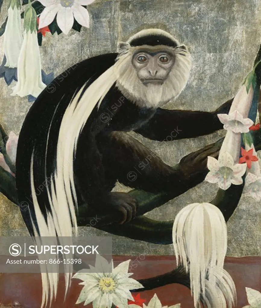 The Black and White Monkey. Billie Waters (1896-1979). Oil on canvas. 24 x 20in