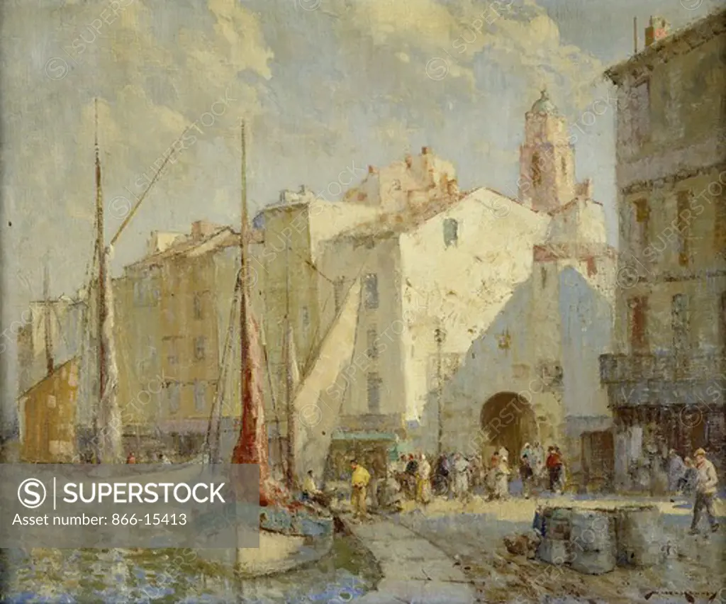 St.Tropez. William Lee Hankey (1869-1952). Oil on canvas. 20 x 24in