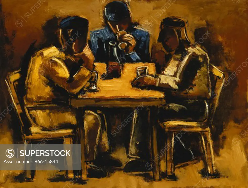 The Drinkers. Josef Herman (1911-2000). Oil on canvas. 51 x 66cm