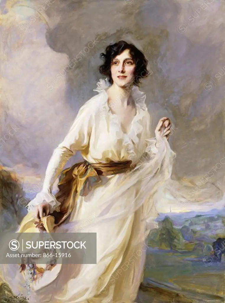 Portrait of Lady Crosfield. Philip Alexius de Laszlo (1869-1937). Oil on canvas. Dated May 1923. 154.5 x 117cm. The sitter is Miss Domini Elliardi who married Sir Arthur Henry Crosfield in 1907.