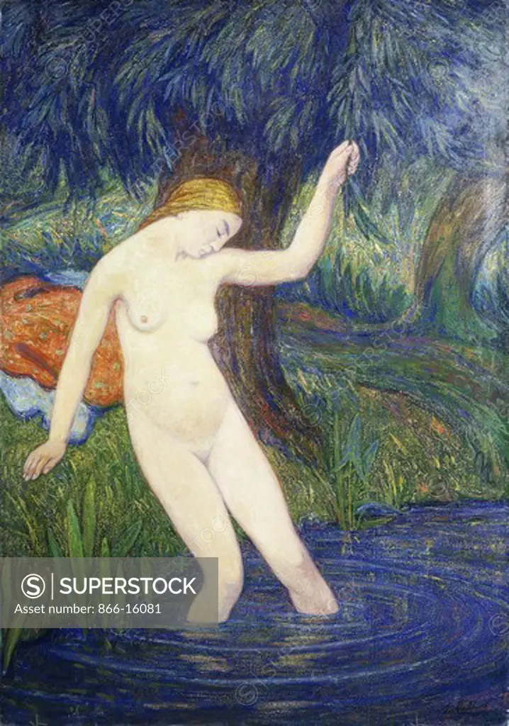 The Bather. Evariste Gustave de Buck (1892-1974). Oil on canvas. Signed and dated 1920. 151 x 106.7cm.