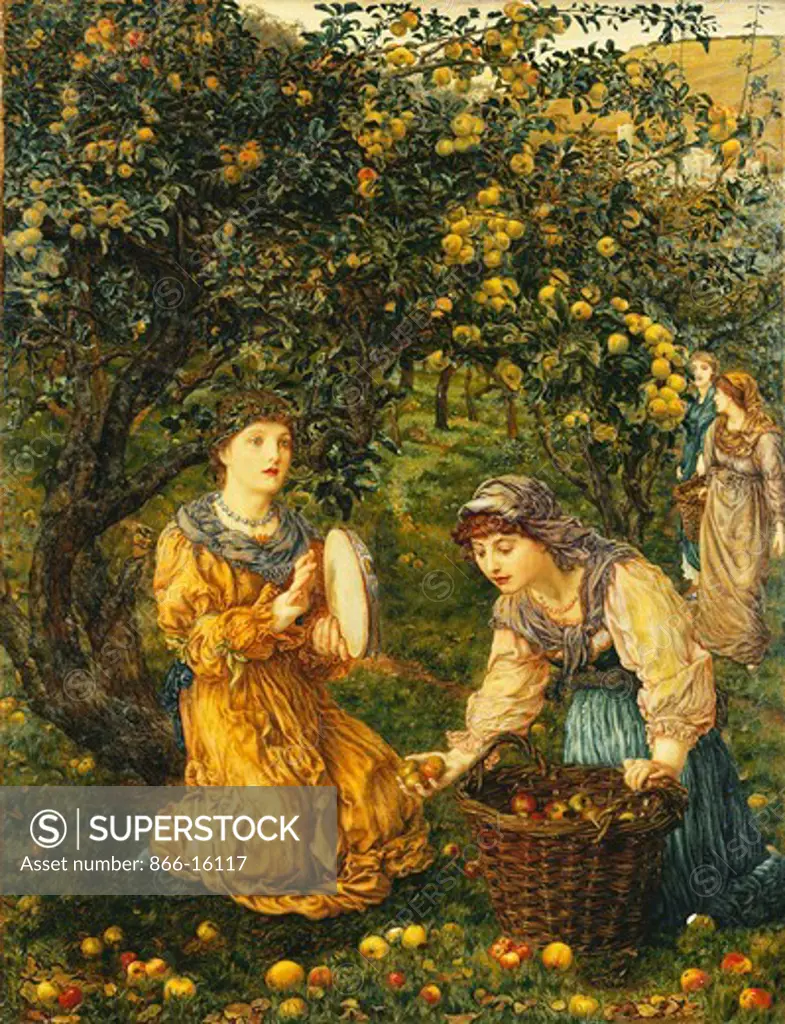 Gathering Apples. Thomas Matthews Rooke (1842-1942). Oil on canvas. Signed and dated 1881. 76.2 x 59.7cm.