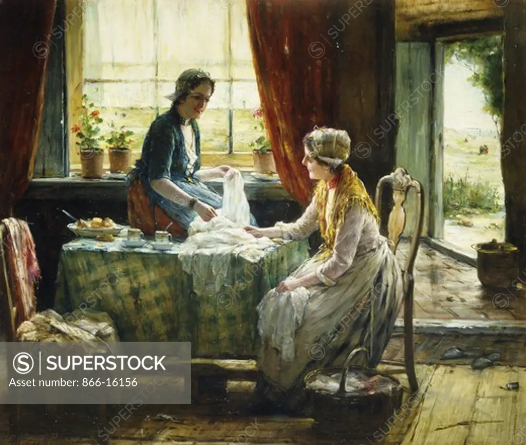 The Confidante. Edward Antoon Portielje (1861-1949). Oil on canvas. 47.7 x 56cm