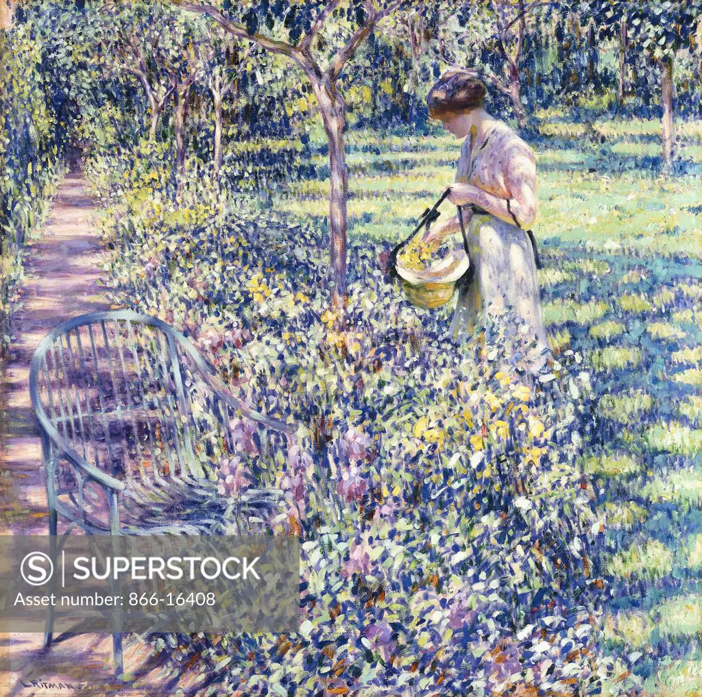 An Improvised Flower Basket. Louis Ritman (1889-1963). Oil on canvas. 92.1 x 92.1cm.