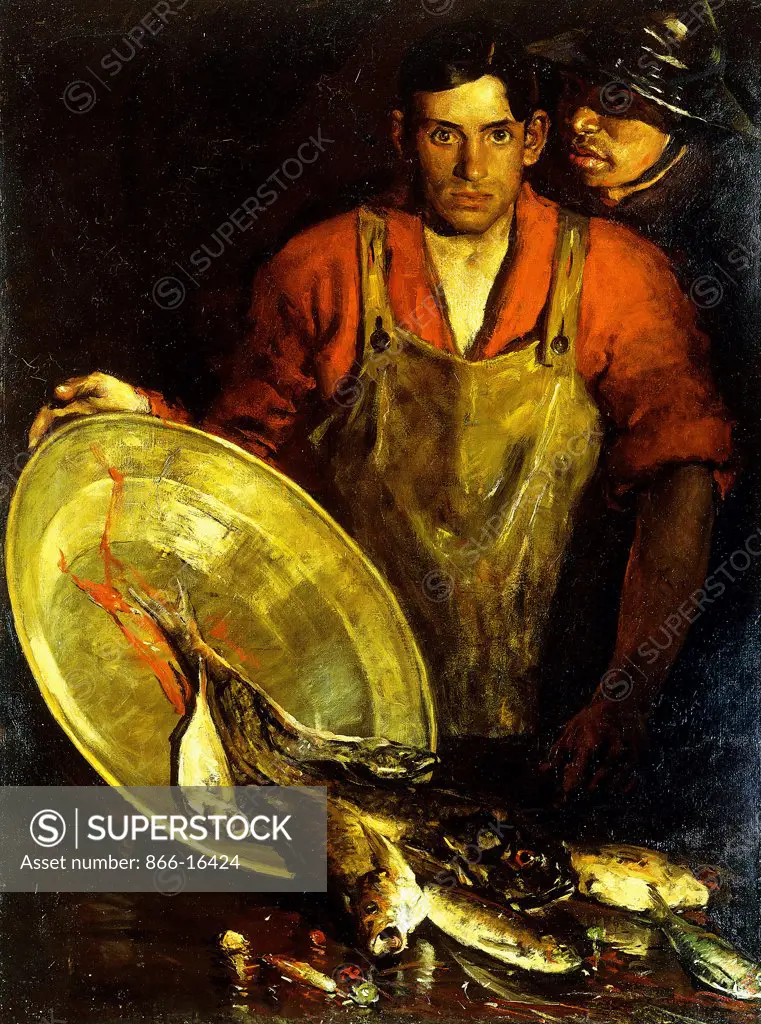 Fish Mongers. Charles Webster Hawthorne (1872-1930). Oil on canvas. 130.3 x 97cm.