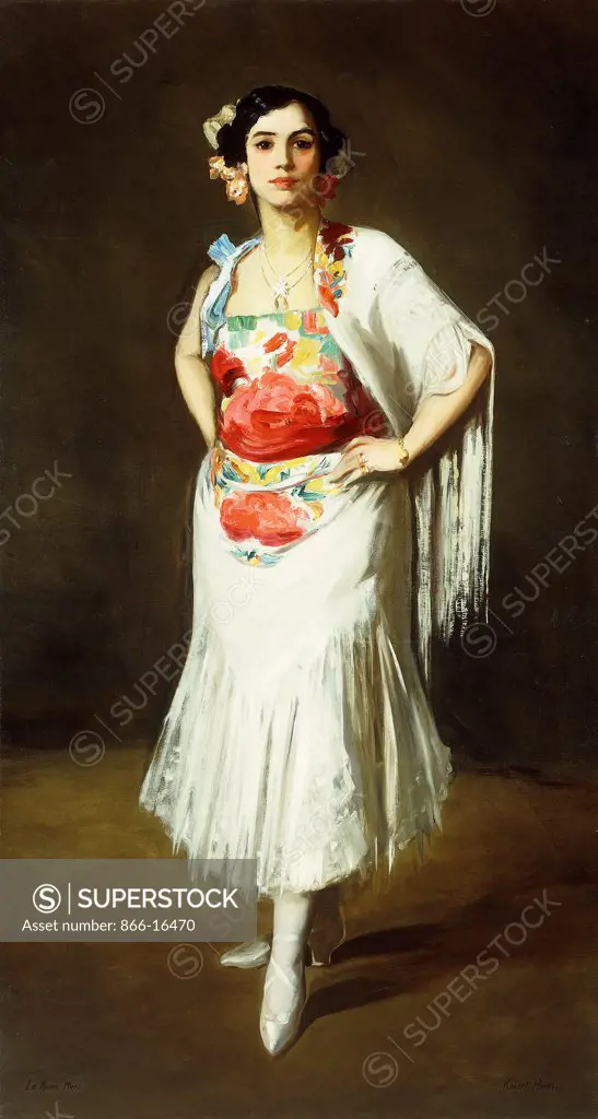 La Reina Mora. Robert Henri (1865-1929). Oil on canvas. Executed in 1906. 198.5 x 107.3cm.