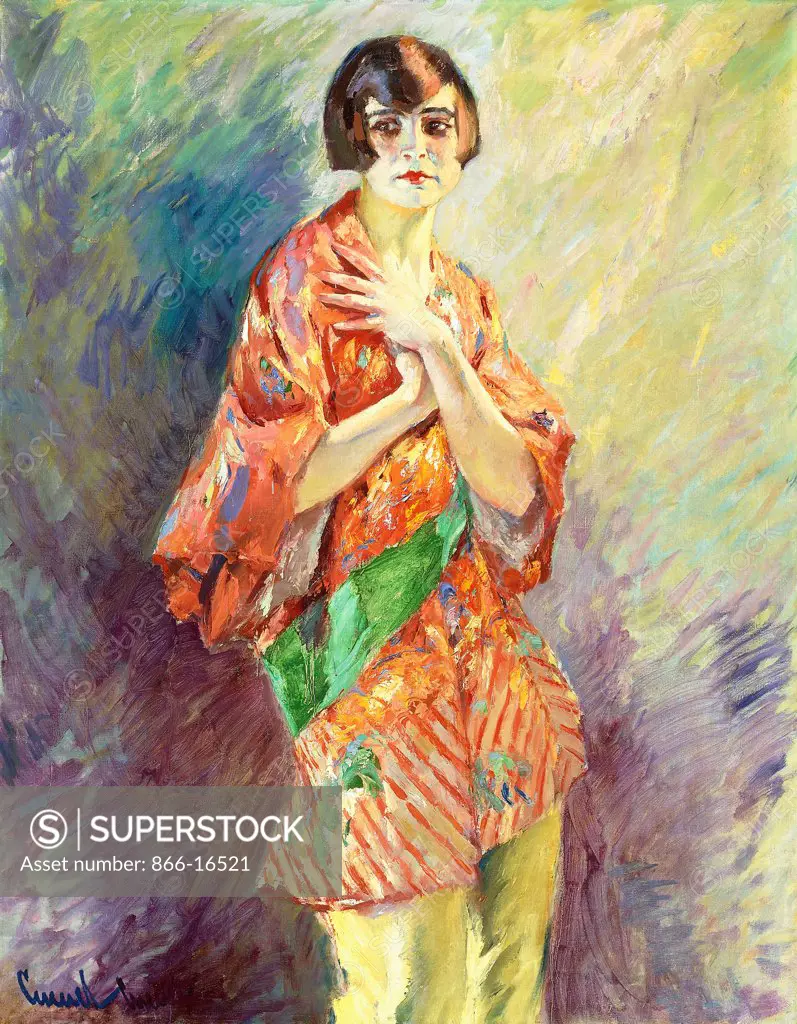 Gitta Cucuel, the Dancer. Edward Cucuel (1879-1951). Oil on canvas. 120.6 x 94.6cm.