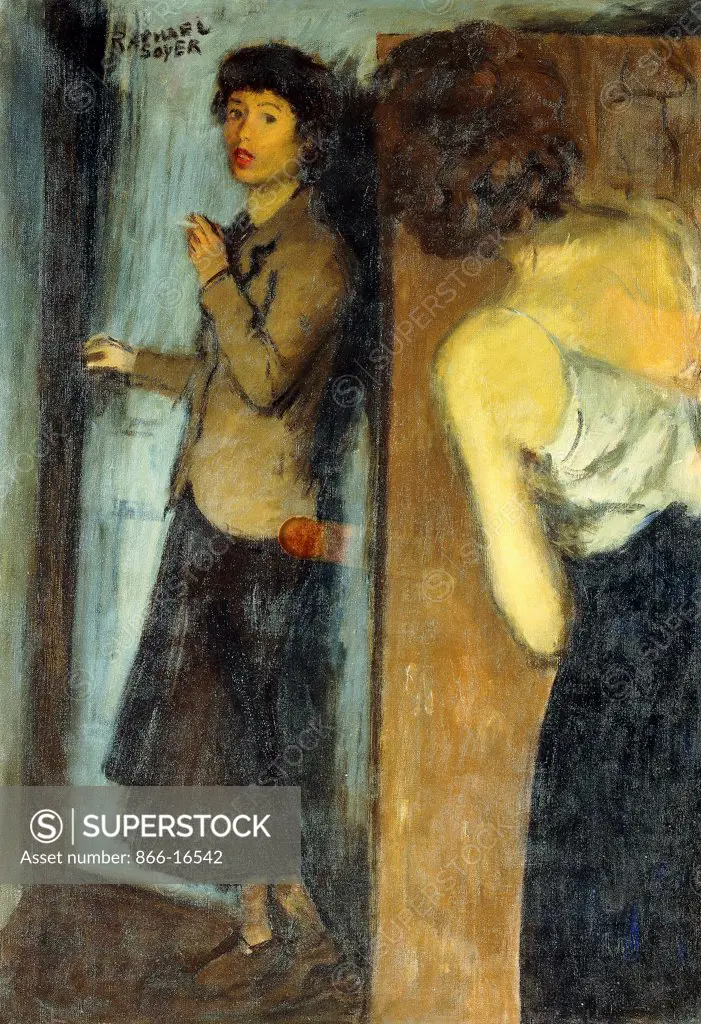 The Conversation. Raphael Soyer (1899-1987). Oil on canvas. 81.7 x 56.2cm.