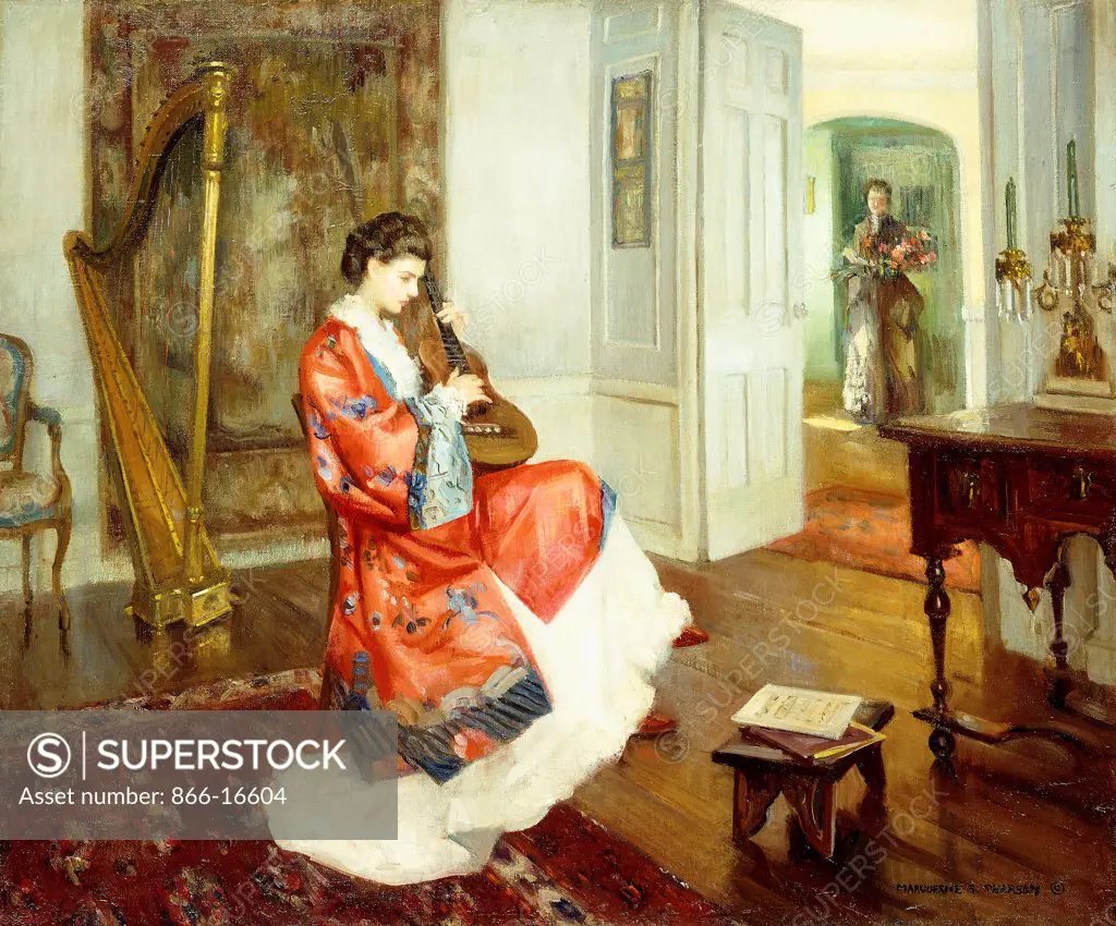 The Music Room. Marguerite Stuber Pearson (1898-1978). Oil on canvas. 76.3 x 91.5cm.