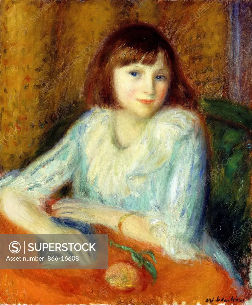 A Portrait of Penny. William James Glackens (1870-1938). Oil on canvas. 60.5 x 57cm.