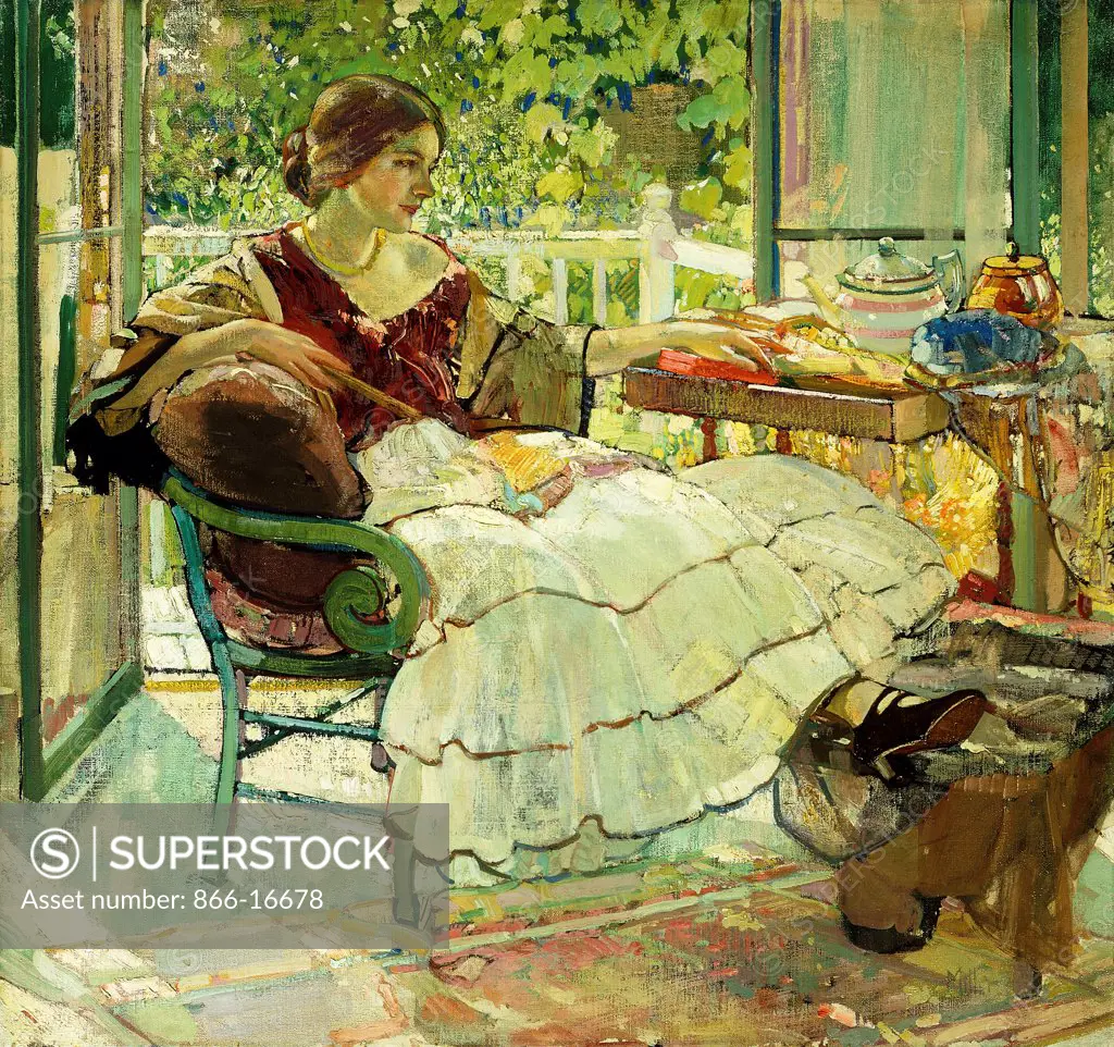 Afternoon Tea. Richard Edward Miller (1875-1943). Oil on canvas. 86.3 x 91.5cm.