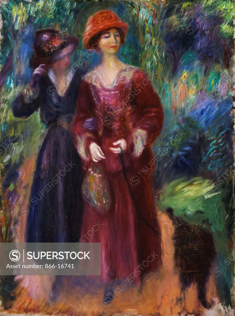 A Stroll in the Park. William James Glackens (1870-1938). Oil on canvas. Painted circa 1915-18. 61 x 45.7cm.