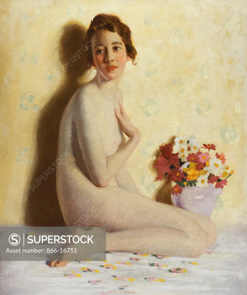 Cynthia. James R. Hopkins (1877-1969). Oil on canvas. 76.8 x 63.8cm.
