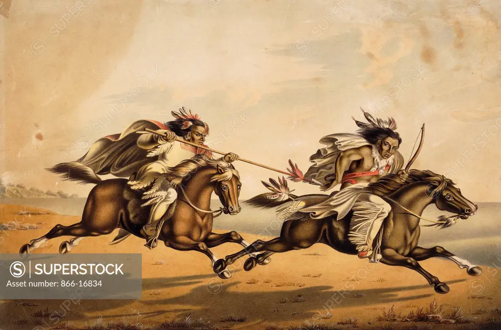 The Chase. Peter Rindisbacher (1806-1834). Watercolour on paper. 19.7 x 29.8cm.