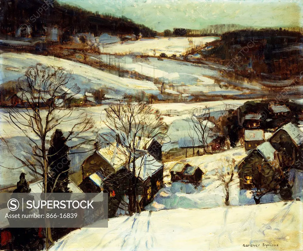 Winter Twilight. George Gardner Symons (1863-1930). Oil on canvas. 64 x 76.5cm.