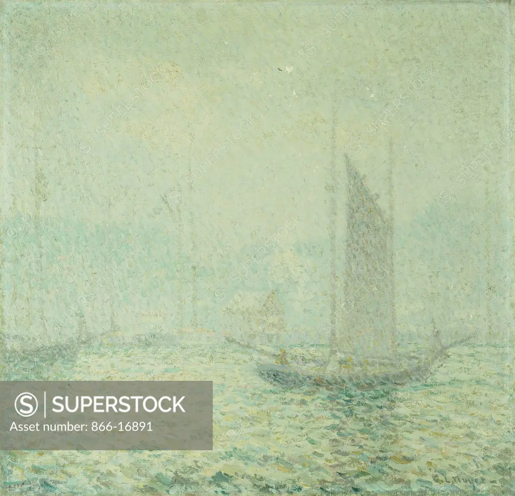 Harbor Mist. George Loftus Noyes ((1864-1954). Oil on canvas. 61 x 63.5cm.