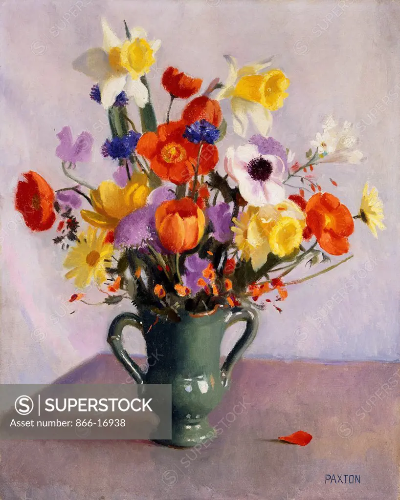Spring Bouquet. William McGregor Paxton (1869-1941). Oil on canvas. 51 x 41cm.