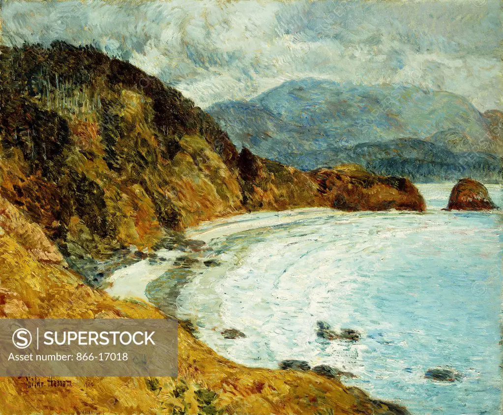 Ecola Beach, Oregon. Frederick Childe Hassam (1859-1935). Oil on canvas. Painted in 1904. 63.5 x 77cm.
