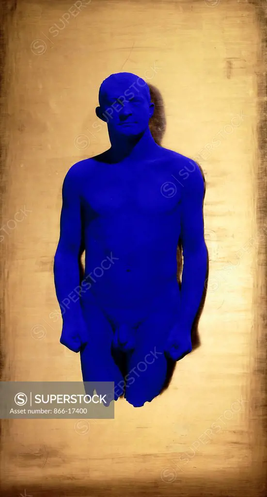 PR 1, Arman. Yves Klein (1928-1962). Pigment and synthetic resin on bronze, gold leaf on wood. Conceived in 1962 and cast in an edition of six in 1965. 175.5 x 26cm.