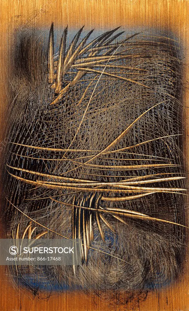 T1963 - E38. Hans Hartung (1904-1989). Oil on canvas. Signed and dated 1963. 100 x 162cm.