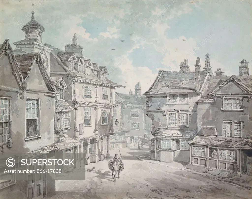 Market Street, Lichfield. Joseph Mallord William Turner (1775-1851). Pencil and watercolour. 20.9 x 26.5cm.