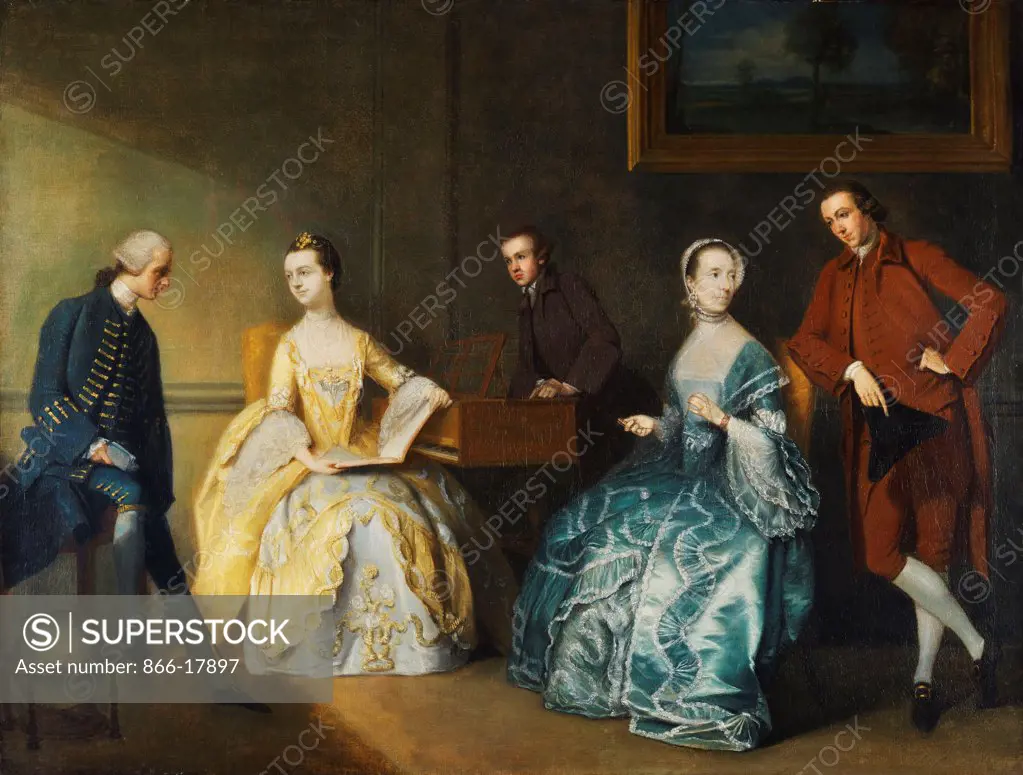 A Group Portrait of the Chambers Family. John Thomas Seton (circa 1735-1806). Oil on canvas. Signed. 95 x 124.5cm.