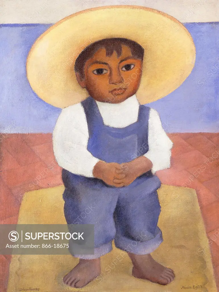 Portriat of Ignacio Sanchez; Retrato de Ignacio Sanchez. Diego Rivera (1886-1957). Oil on canvas. Signed and dated 1927. 82.7 x 62.3cm.