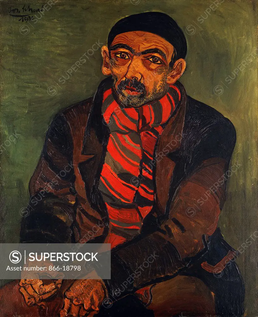 Portrait; Portrat. Josef Scharl (1896-1954). Oil on canvas. Painted in 1930. 80 x 65.4cm.