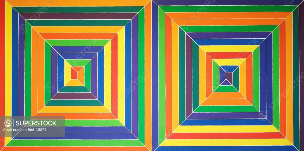 Mitered Squares. Frank Stella (b.1936). Alkyd on canvas. Painted in 1968. 175.5 x 351cm.