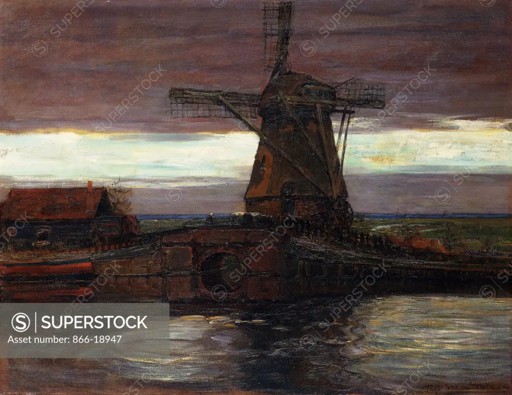 The Mill; Le Moulin. Piet Mondrian (1872-1944). Oil on canvas. Painted 1905-06. 74.6 x 96.5cm.