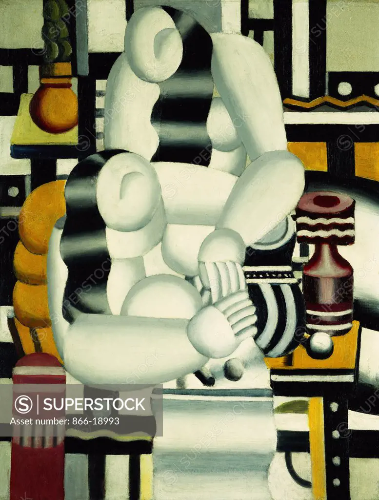 Lunch; Le Dejeuner. Fernand Leger (1881-1955). Oil on canvas. Painted in 1921. 64.8 x 50.5cm.