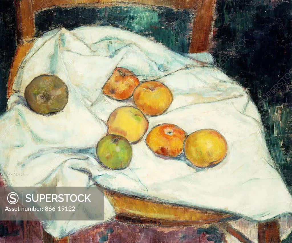 Still-life with Apples; Nature Mort au Pommes. Armand Seguin (1869-1903). Oil on canvas. Painted in 1896. 46.4 x 55.5cm.