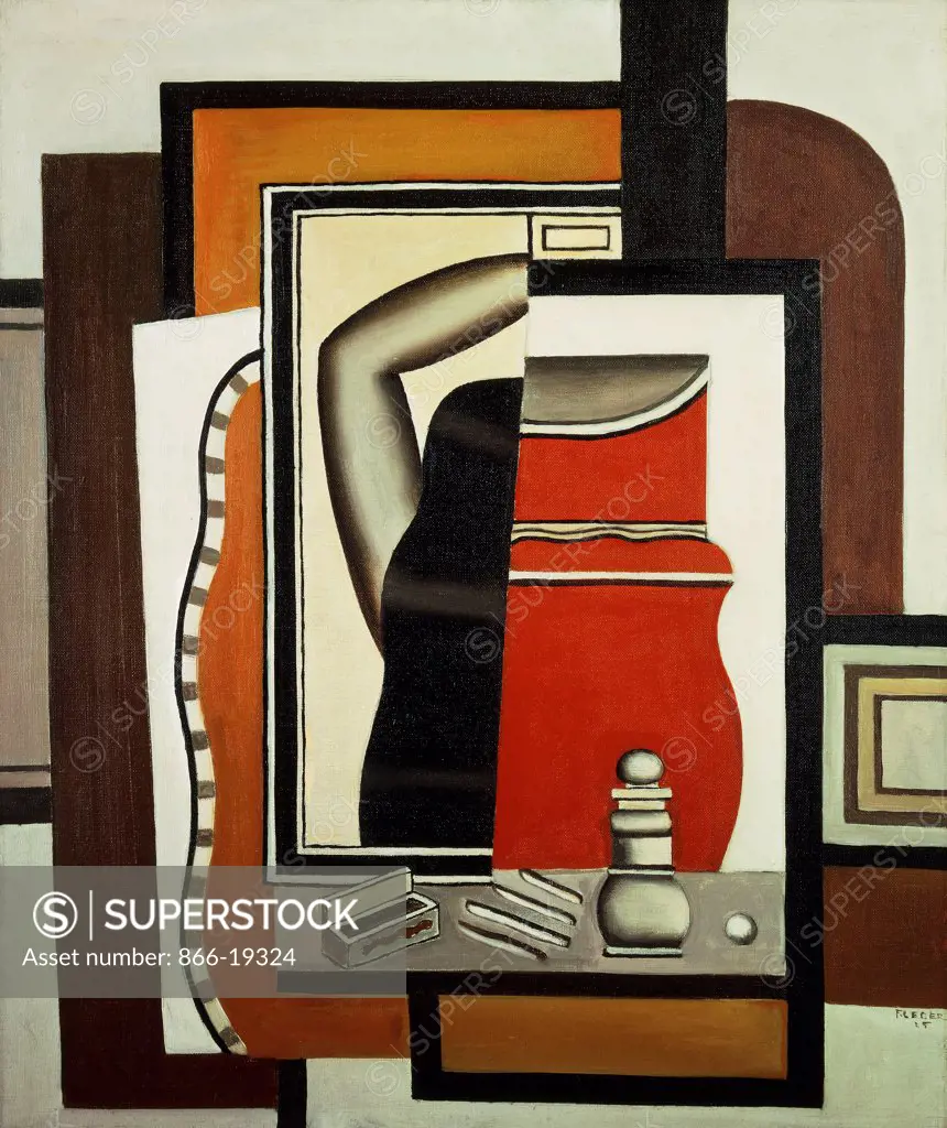 Woman and a Dressing Table; Femme a la Toilette. Fernand Leger (1881-1955). Oil on canvas. Painted in 1925. 65 x 54cm.