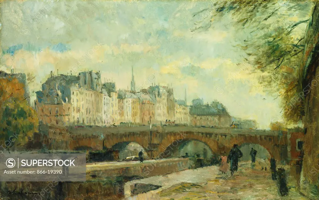 The New Bridge of the City; Le Pont Neuf de la Cite. Albert Lebourg (1849-1928). Oil on canvas. 46.3 x 73.6cm.